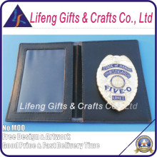 Promotional Custom Design Leather ID Wallet Badge Holder